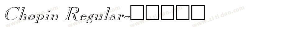 Chopin Regular字体转换